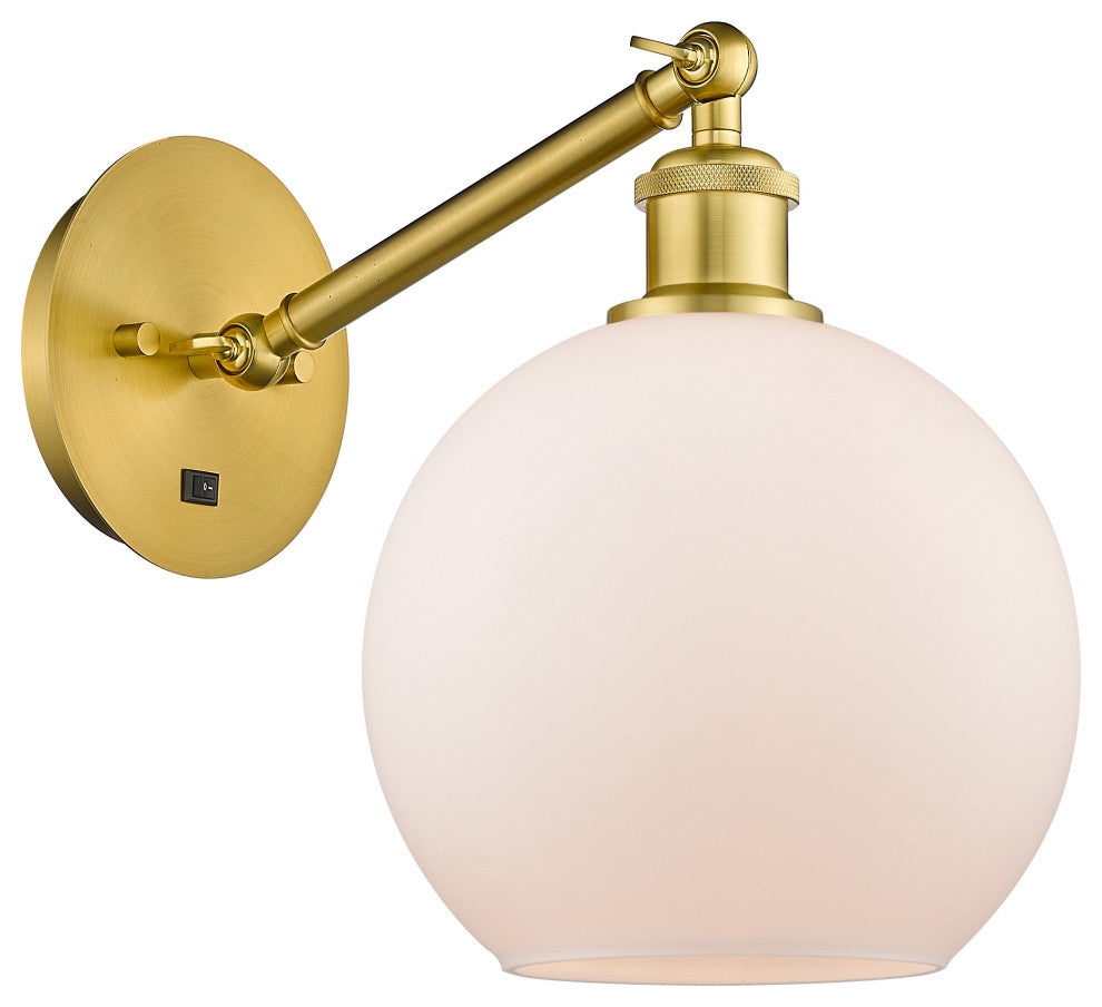 Innovations 317-1W-SG-G121-8-LED 1-Light Sconce, Satin Gold