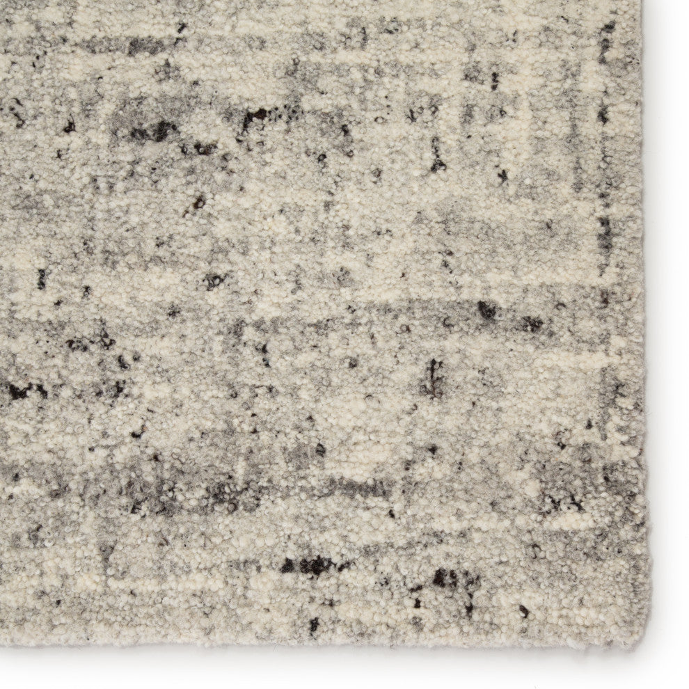 Jaipur Living Macklin Handmade Solid Ivory/Light Gray Area Rug, 5'x8'