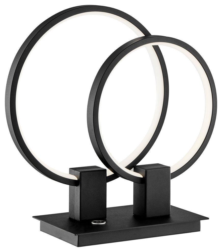 Hong Kong Dimmable Integrated LED Short Table Lamp, Matte Black