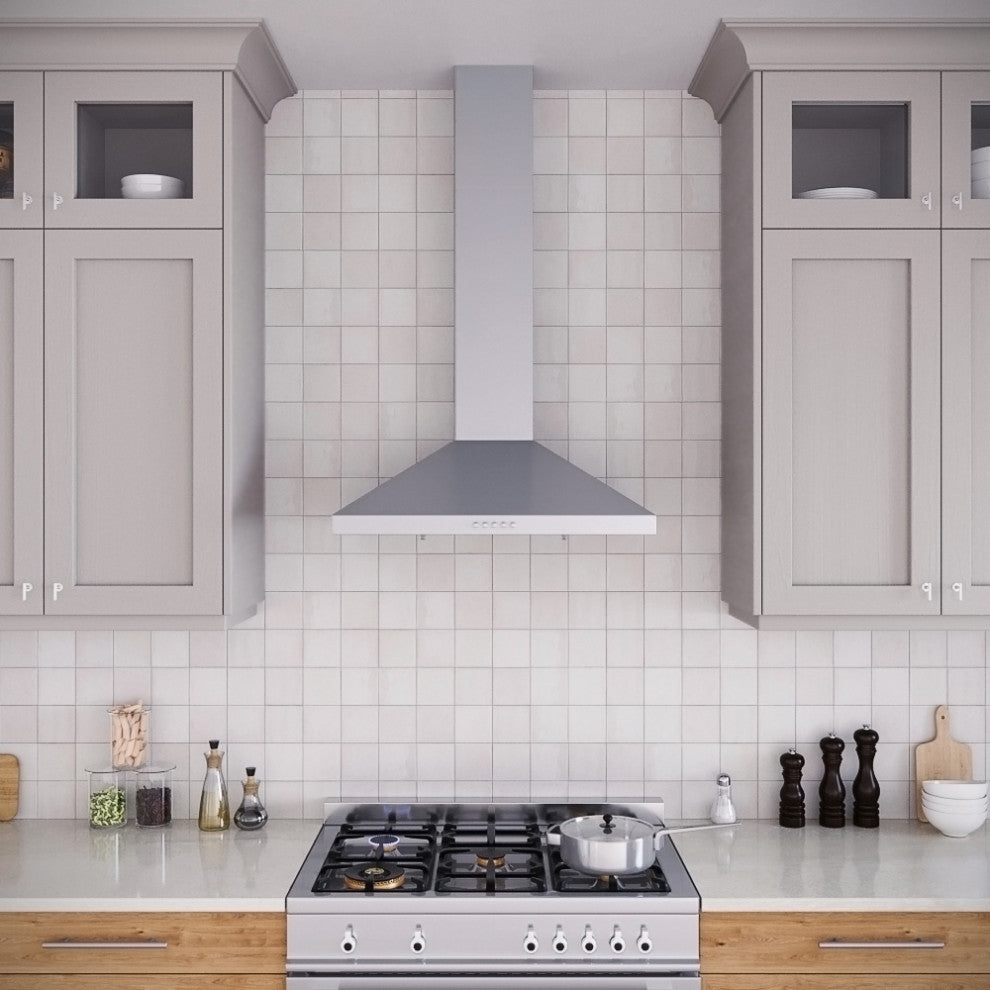Streamline 30" Goffredo Convertible Wall Mount Range Hood, Stainless Steel