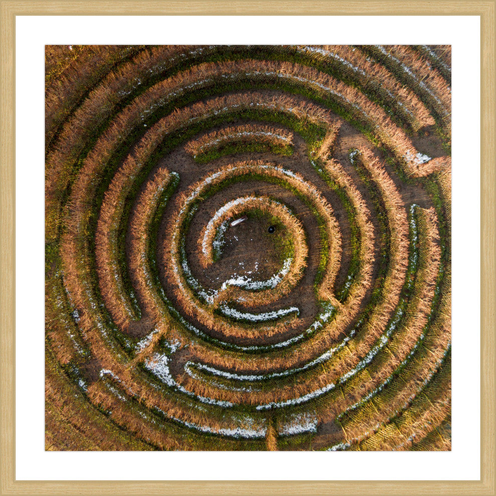 "Crop Circle" Framed Print by Karolis Janulis