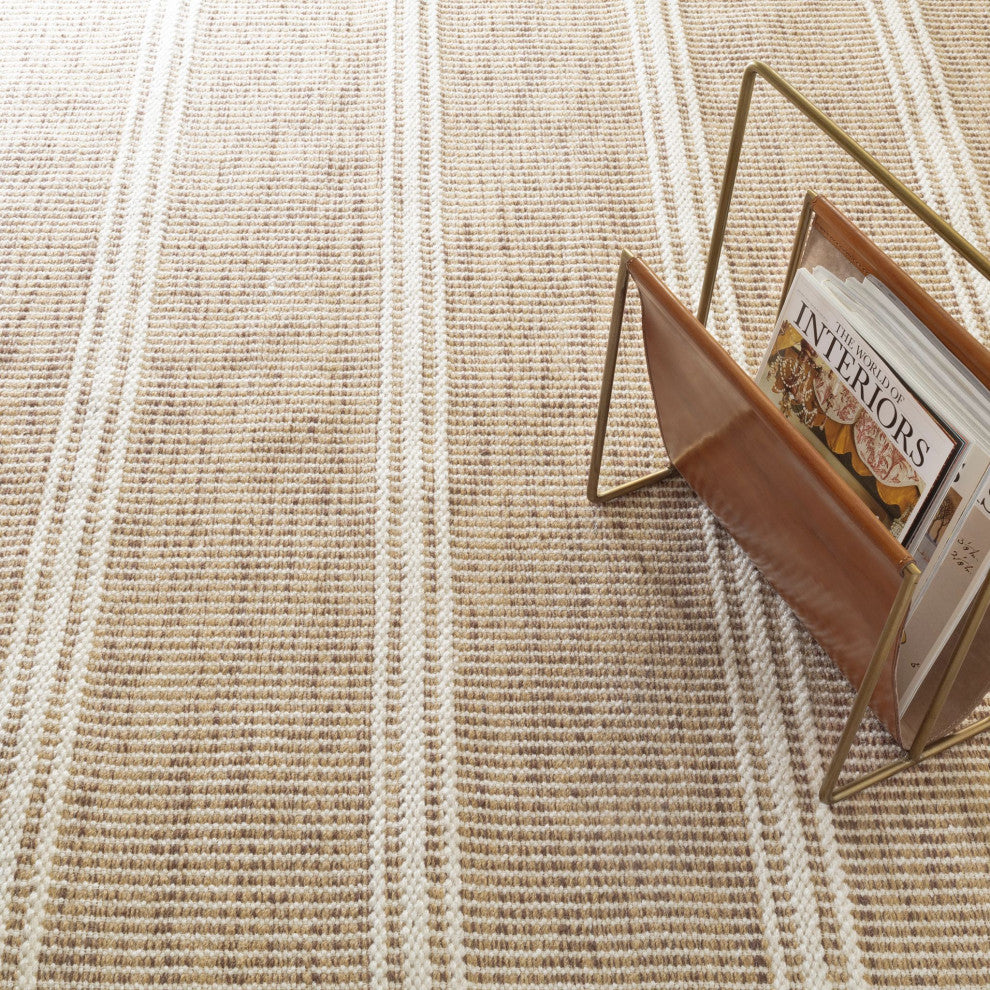 Dash & Albert Malta Natural Handwoven Wool Rug, Ivory, 8' x 10'