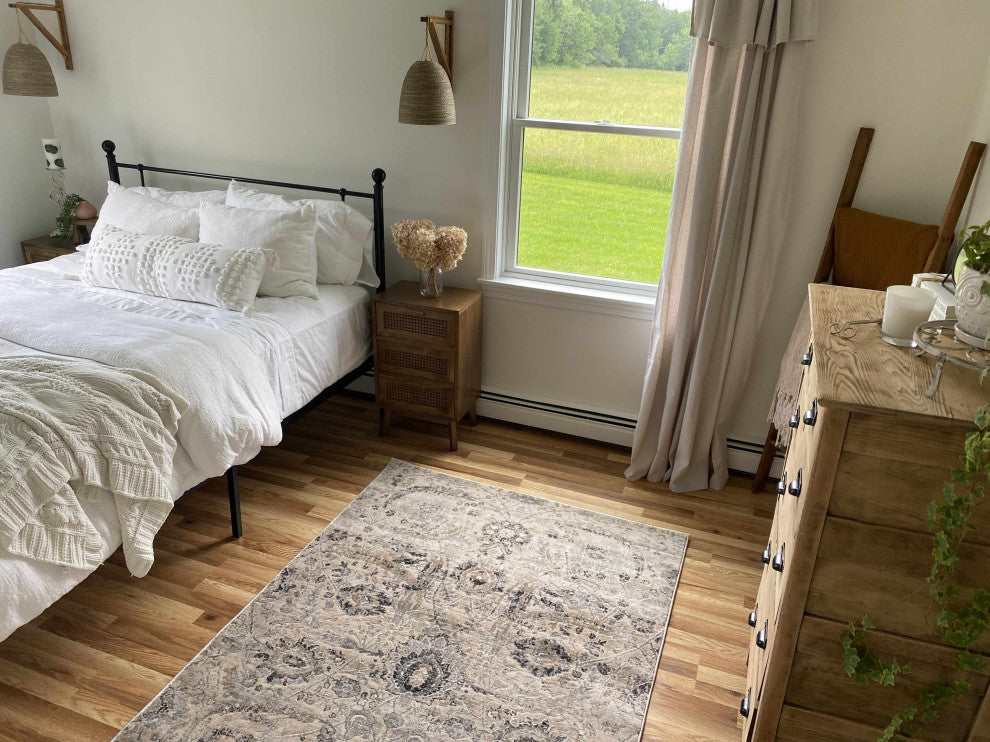 Hauteloom Georgiana Beige Area Rug, 6'7"x9' Rectangle