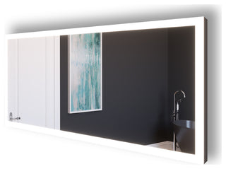 Smart Angelina Dimmable LED Bathroom Mirror with Voice Control, 72" x 30"