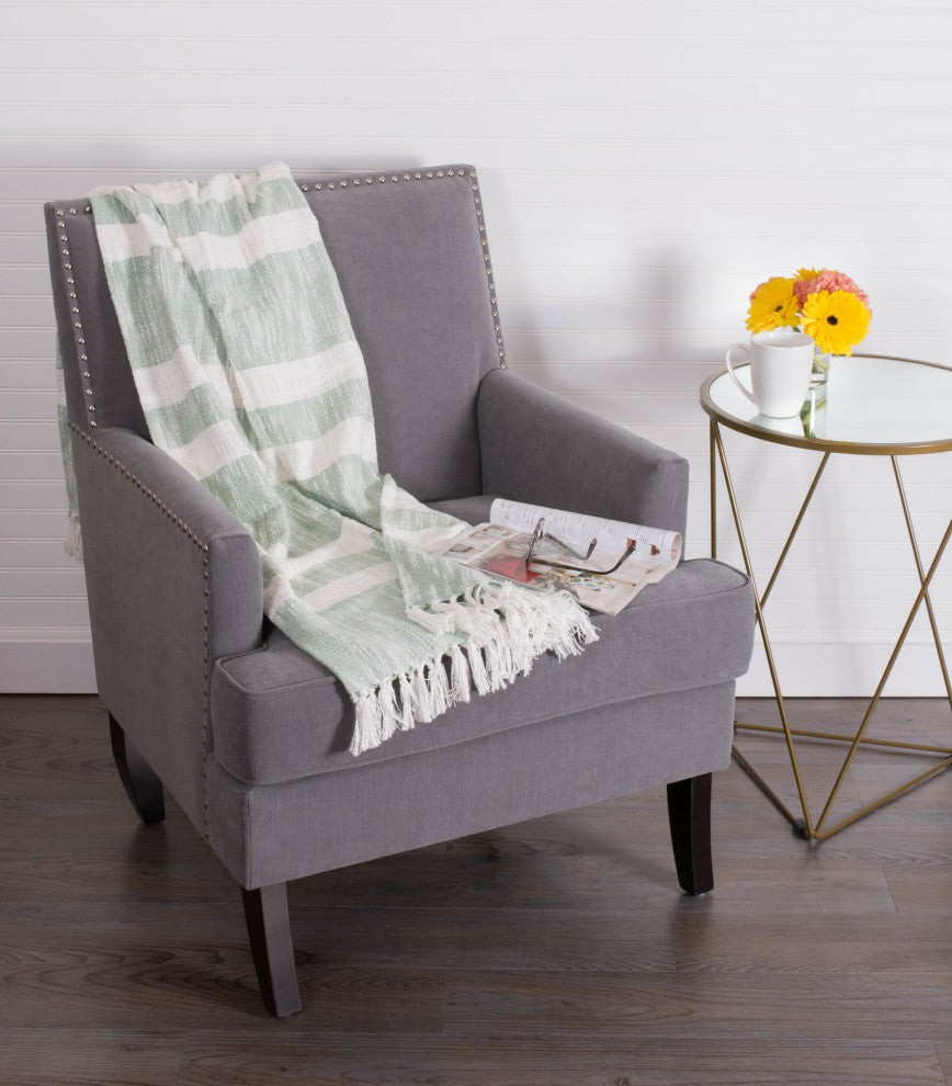 DII Mint Slub Stripe Throw