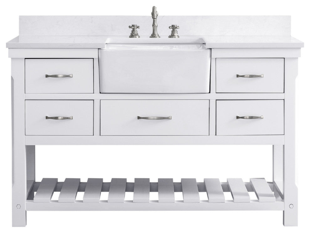 Wesley 54" Bathroom Vanity, White