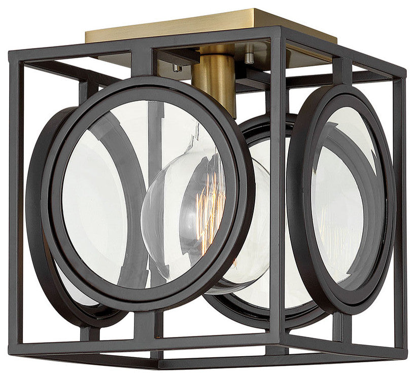 Hinkley Fulham Small Flush Mount, Buckeye Bronze