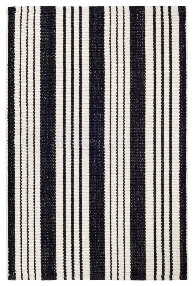 Dash & Albert Birmingham Black Handwoven Indoor/Outdoor Rug, Black, 2' x 3'