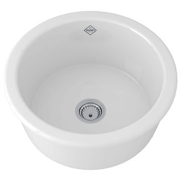Shaws UM1807 Lancaster 18-1/4" Undermount Single Basin Fireclay - White