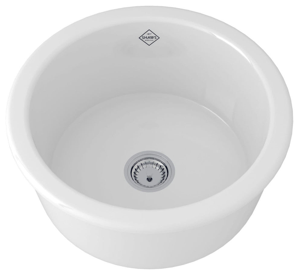Shaws UM1807 Lancaster 18-1/4" Undermount Single Basin Fireclay - White