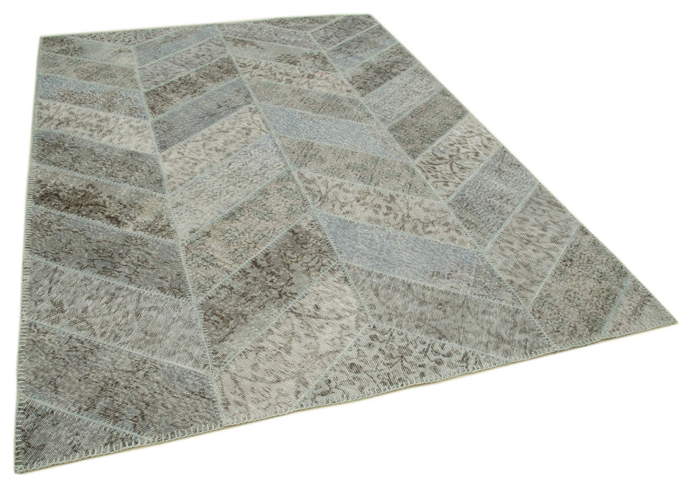 Rug N Carpet - Hand-Knotted Anatolian 6' 3" x 8' 7" Rustic Patchwork Area Rug