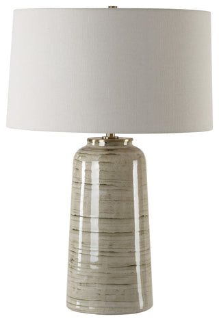 Uttermost Strata Tan Glaze Table Lamp