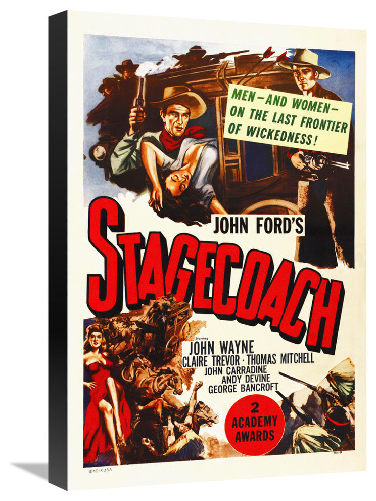 "Stagecoach 1939" Stretched Canvas Giclee by Hollywood Photo Archive, 15x22"