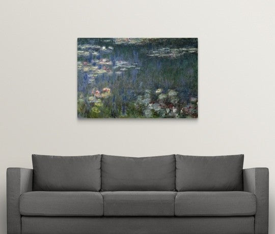 "Waterlilies: Green Reflections, 1914 18 (left section)" Wrapped Canvas Art P