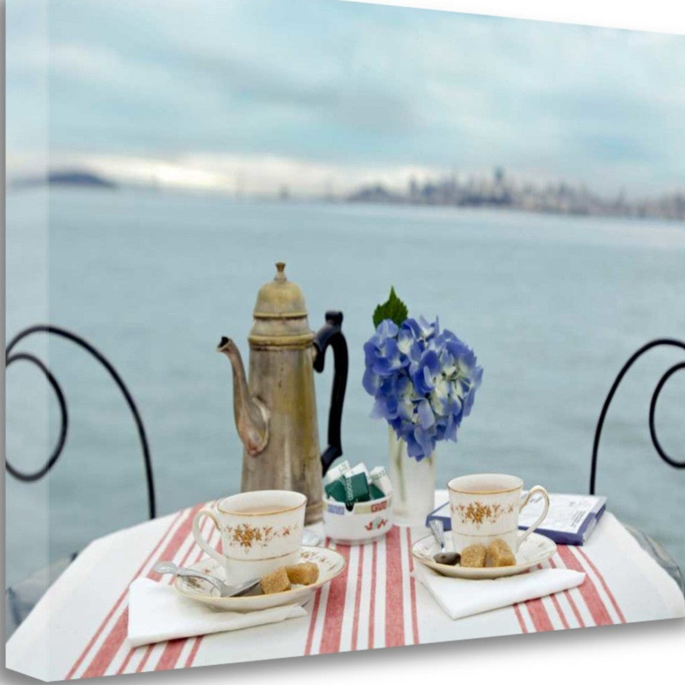 Romantic Brunch For Two Giclee 4 Wrap Canvas Wall Art