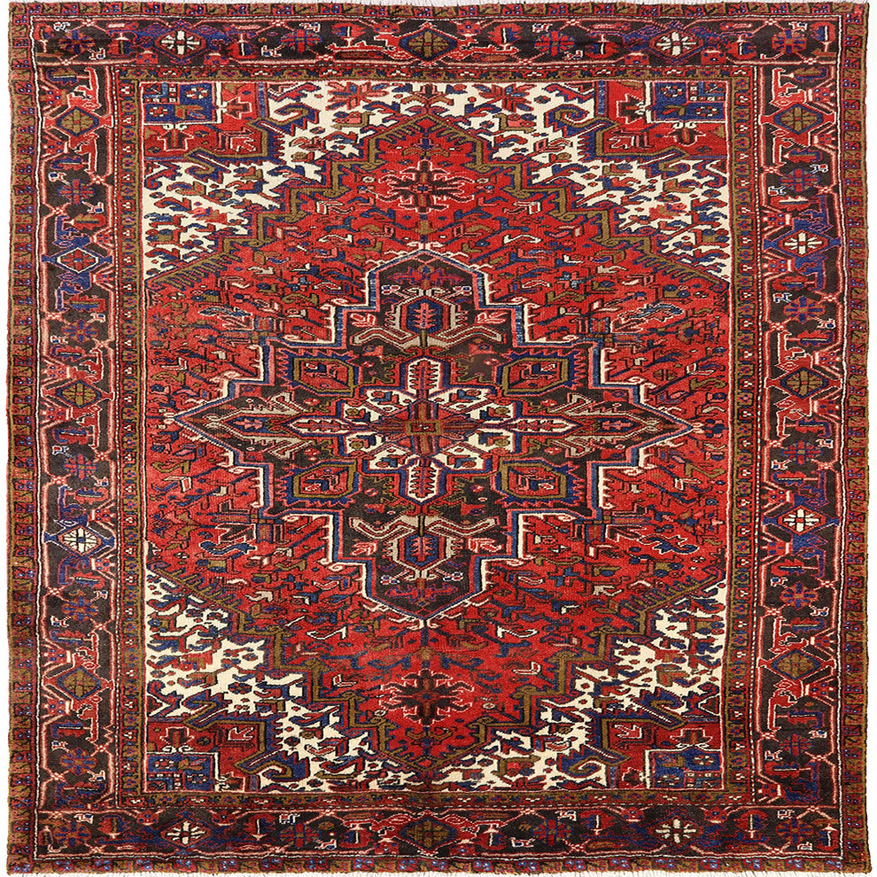 Ahgly Company Indoor Square Mid-Century Modern Area Rugs, 5' Square