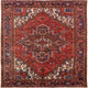 Ahgly Company Indoor Square Mid-Century Modern Area Rugs, 5' Square