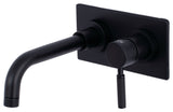 Kingston Brass Single-Handle Wall Mount Bathroom Faucet, Matte Black