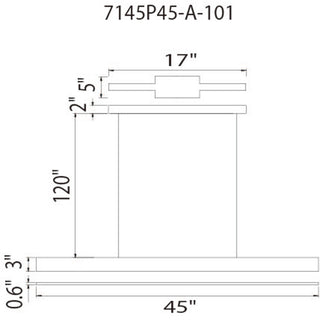 Bellagio 45 in LED Integrated Black Chandelier