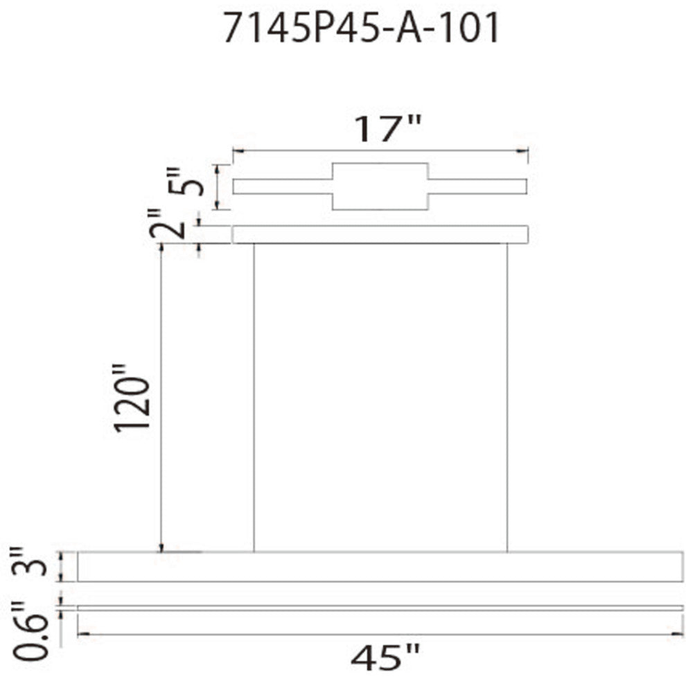 Bellagio 45 in LED Integrated Black Chandelier