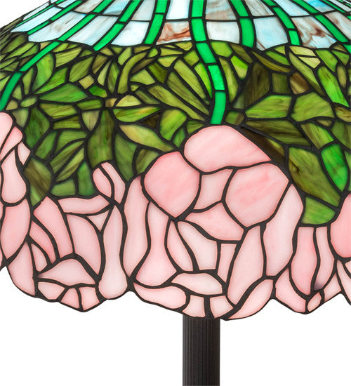 Meyda Lighting 229130 62" High Tiffany Cabbage Rose Floor Lamp