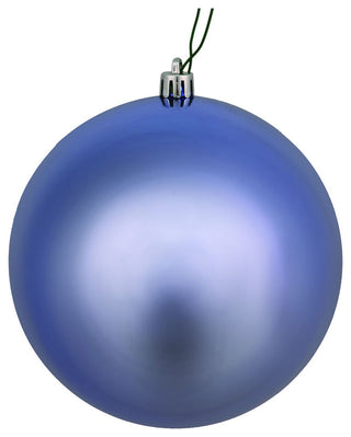 Vickerman 4.75" Periwinkle Shiny Ball Ornament, 4 per Bag