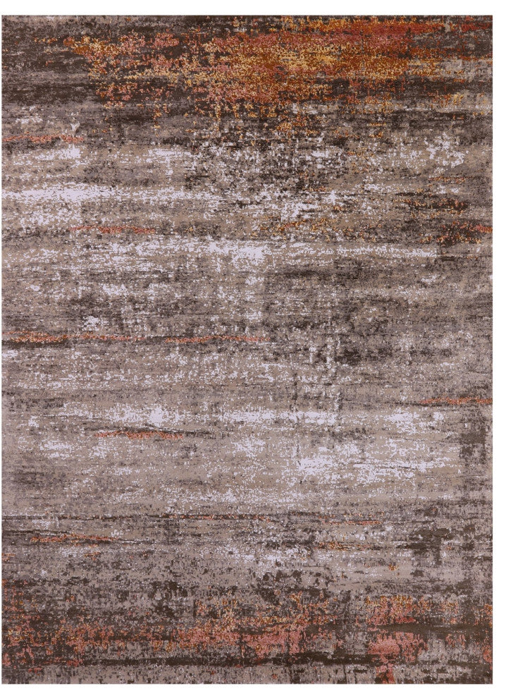 Handmade Modern Wool and Silk Rug 9' 0" X 12' 2" Q7134