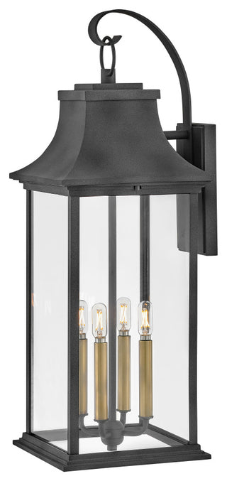 Hinkley Adair Large Wall Mount Lantern, Aged Zinc