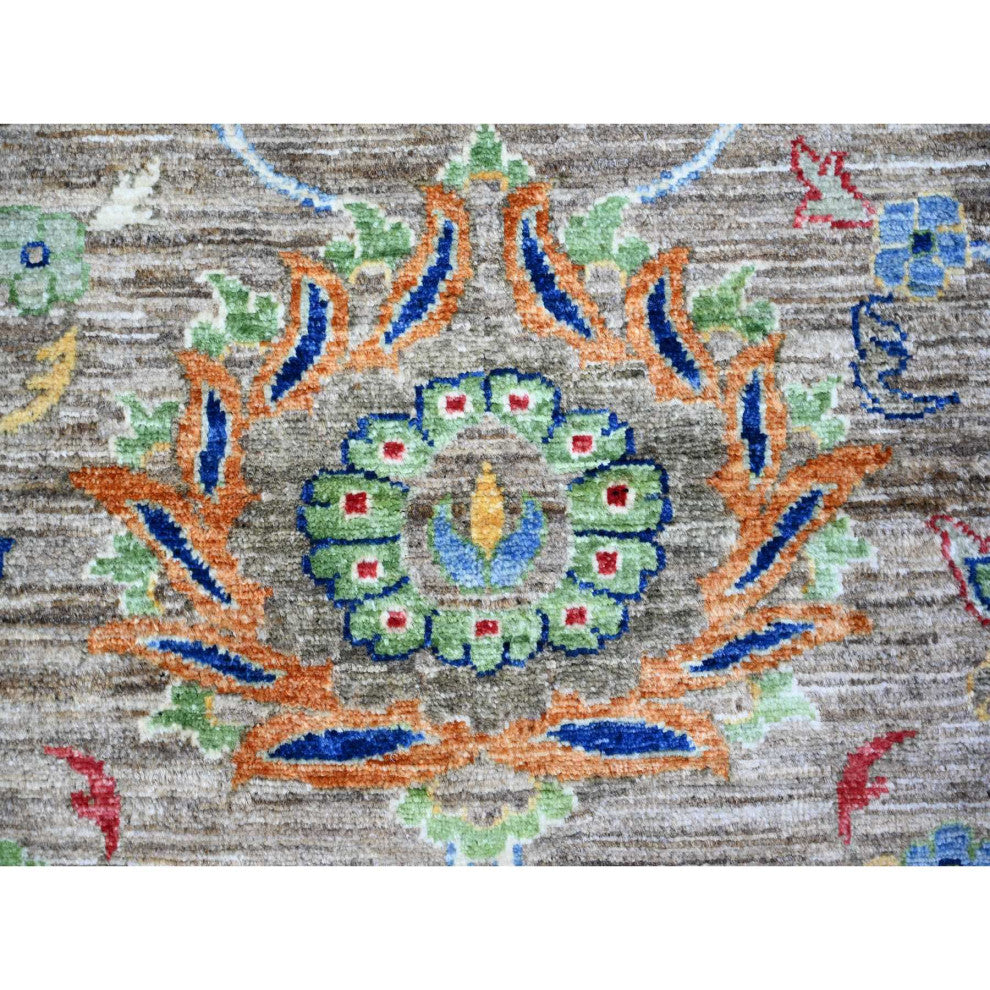 Dolphin Gray Hand Knotted Wool Aryana With Ziegler Mahal Oriental Rug 8'2"x9'9"