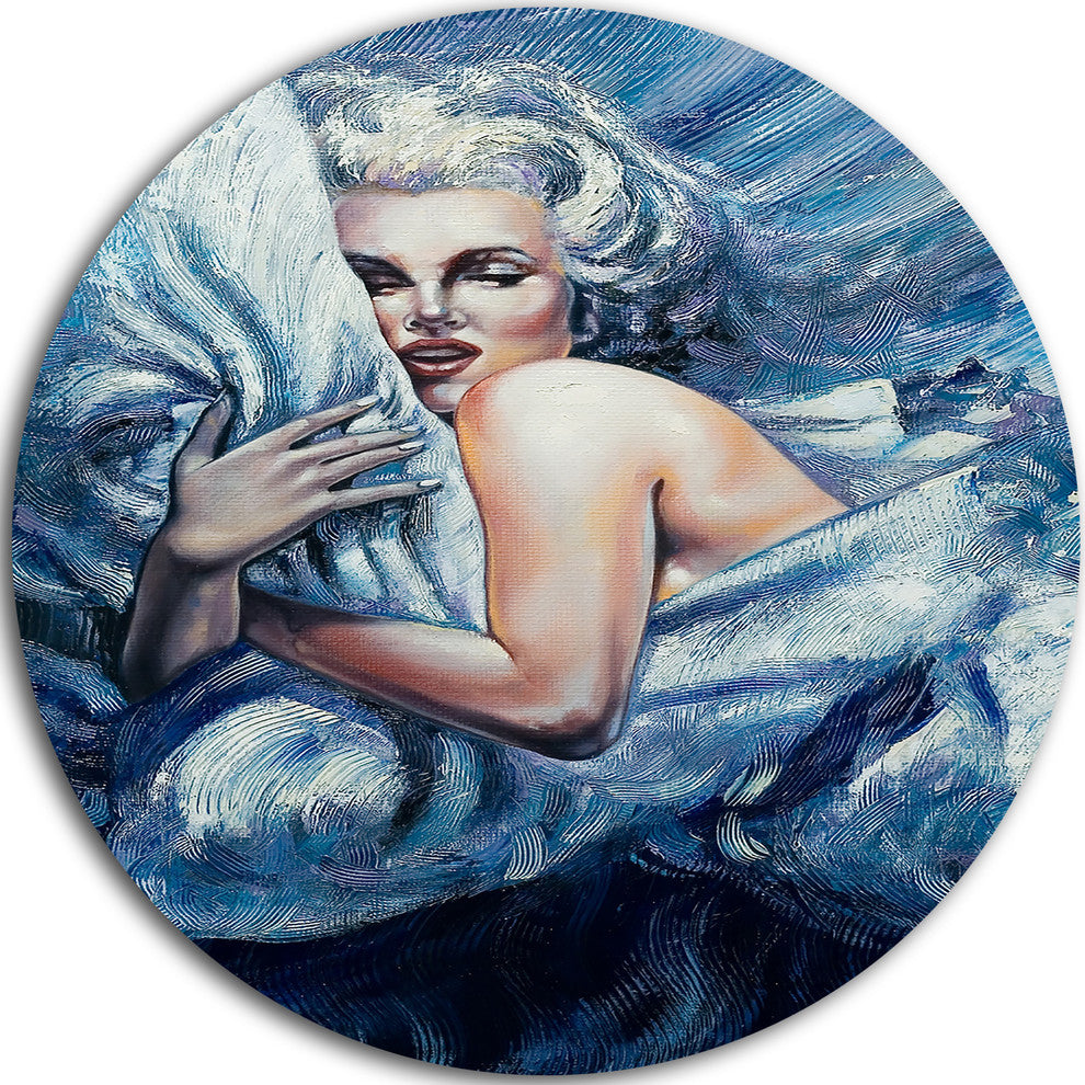 The Wood River On A Decline, Abstract Disc Metal Artwork, 23"