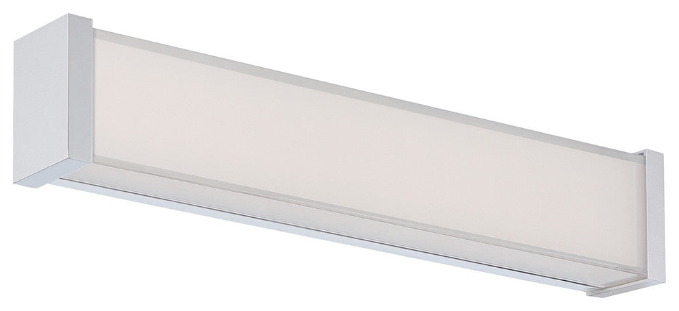 Svelte 16" LED Bathroom Vanity & Wall Light 3000K, Chrome