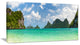Thailand Beach Panorama, Landscape Canvas Art Print, 32"x16"