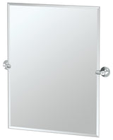 Cafe 24" Frameless Rectangle Mirror, Chrome