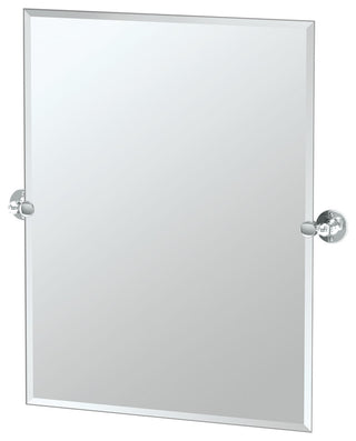 Cafe 24" Frameless Rectangle Mirror, Chrome