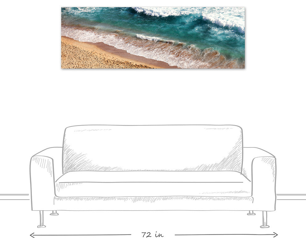 Crashing Waves 20x60 Canvas Wall Art