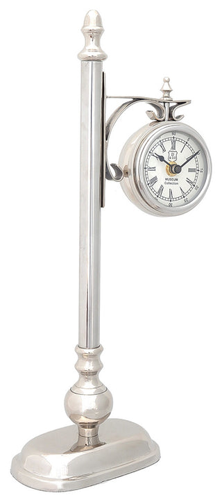 Brass/ Alum. Lamp Post Clock One Sided