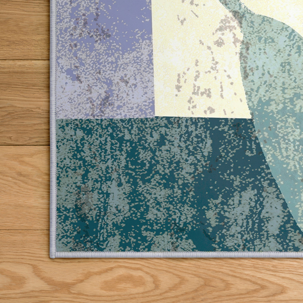 Calla II Flower Art Area Rug, 5'x7.5'