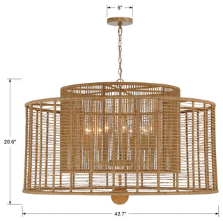 Jayna 12 Light Burnished Silver Chandelier