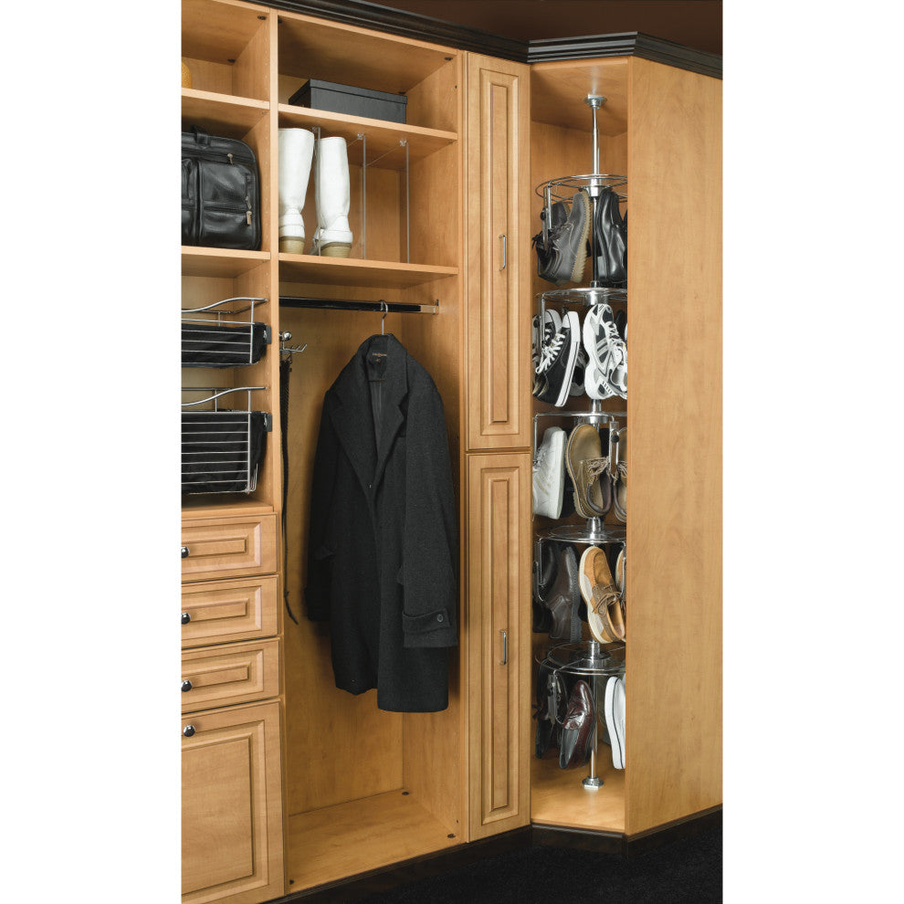 Lazy Shoezen Rotating Men's Shoe Organizer for Custom Closet Systems, 96"