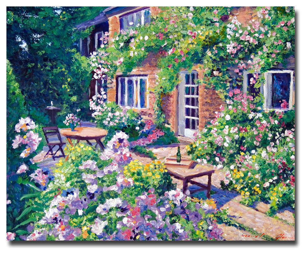 'English Courtyard' Canvas Art by David Lloyd Glover