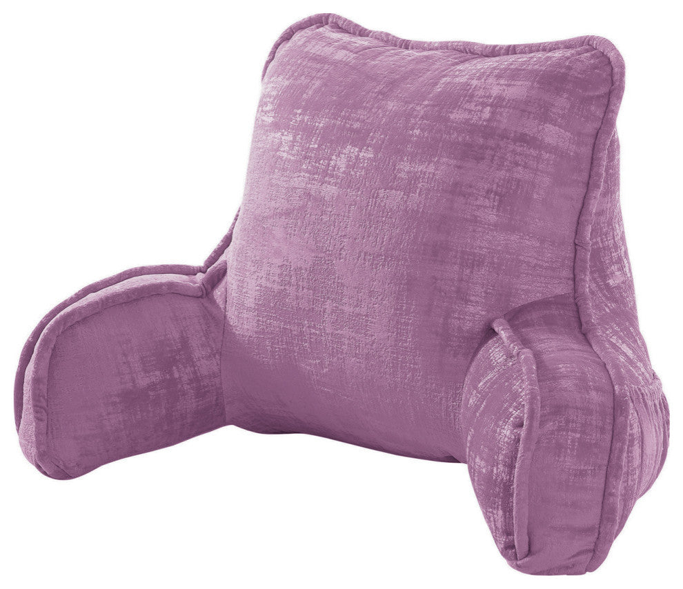 Textured Velvet DIY Bed Rest Cover and Inserts, Mauve Shadows, 20"x18"x17"