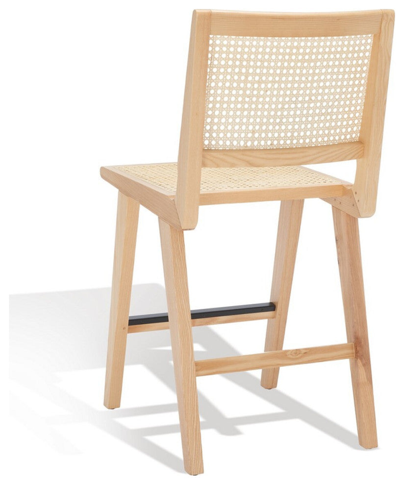 Safavieh Couture Hattie French Cane Counter Stool, Natural