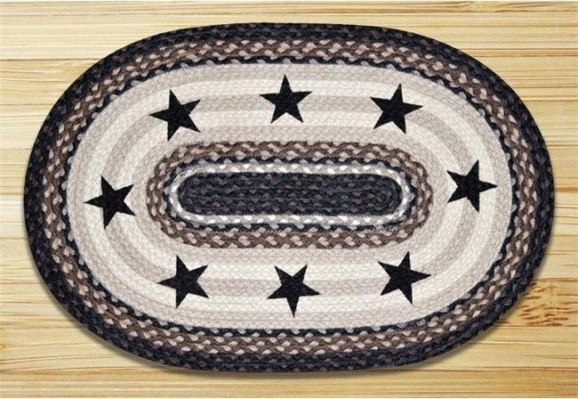 Black Stars Oval Patch 20"x30"