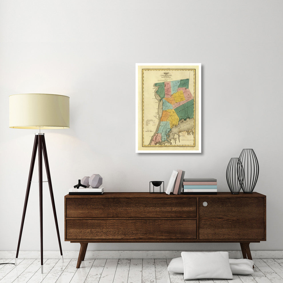 "New York - Westchester County, 1829" Paper Print by David H. Burr, 28"x38"