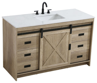 Home Living 54" Single Bathroom Vanity, Natural Oak