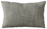 Plutus Blue Simple Stripe Luxury Throw Pillow, 20"x36"