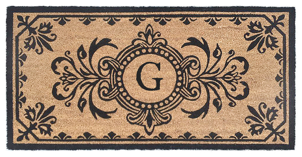 Dwell Vine Outdoor Mat Black G 1'8"x3'4"
