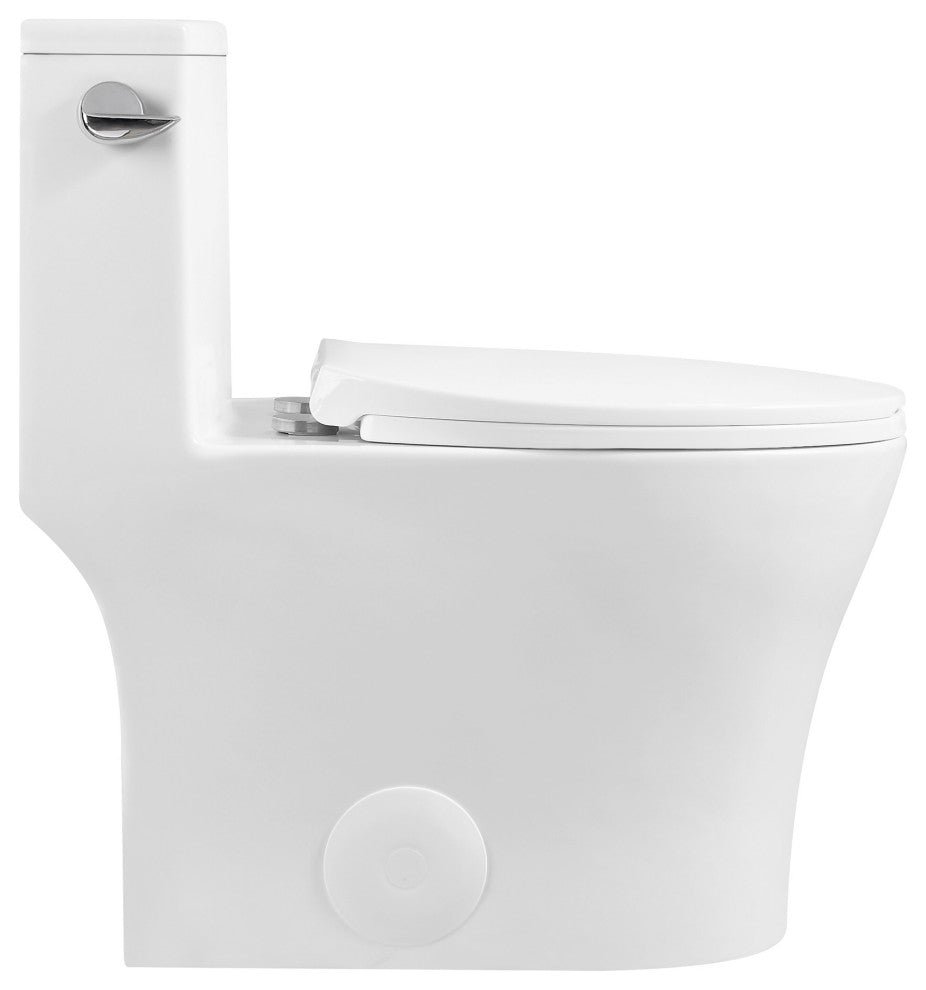 Fine Fixtures Dual-Flush Elongated One-Piece Toilet