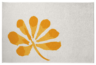 Petals Spring Chenille Rug, Yellow, 4'x6'