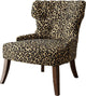 25" X 27" X 38" 2pc Cream Fabric And Walnut Side Chair